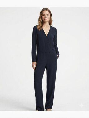 SÉZANE NAVY SLIM FIT JUMPSUIT - 10 (40)